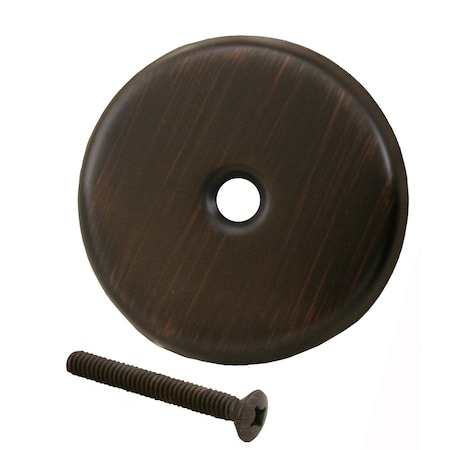 Jones Stephens Old World Bronze One-Hole Overflow Plate with Screw T0812WB